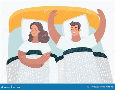 Couple In Bed Problems Sexual Stock Vector Illustration Of Anxiety Caucasian 117126052