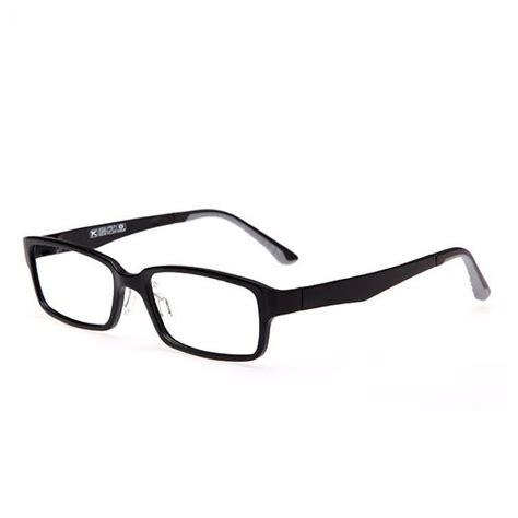 Lightweight Optical Prescription Glasses Rectangle Plastic Steel Matte Black Frame Without Lens