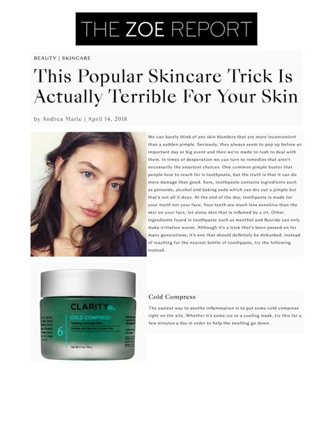 The Zoe Report Clarityrx Clinical Skin Care Inc