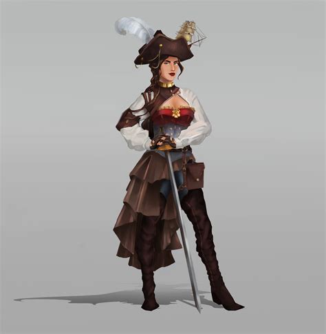 Artstation Lady Katrina Pirate Character Design
