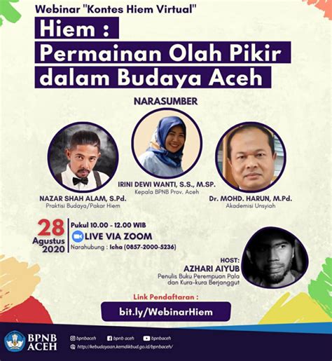 Bpnb Aceh Gelar Seminar Webinar Pelestarian Hiem Aceh Freelinenews