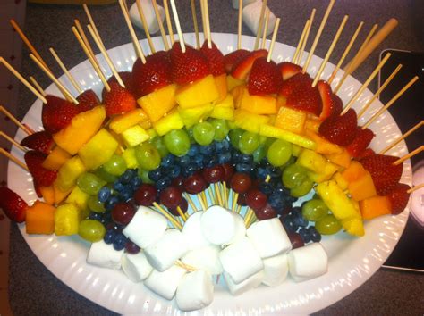 Rainbow Fruit Skewers 2013 Party