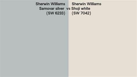 Sherwin Williams Samovar Silver Vs Shoji White Side By Side Comparison