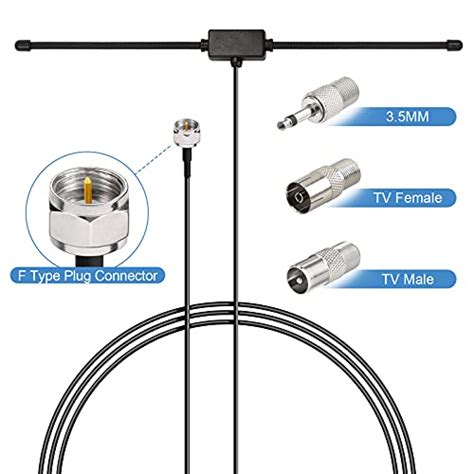 Bingfu Dab Fm Radioantenne Fm Dipoolantenne Met M Verlengkabel Voor Draagbare Radiotuner