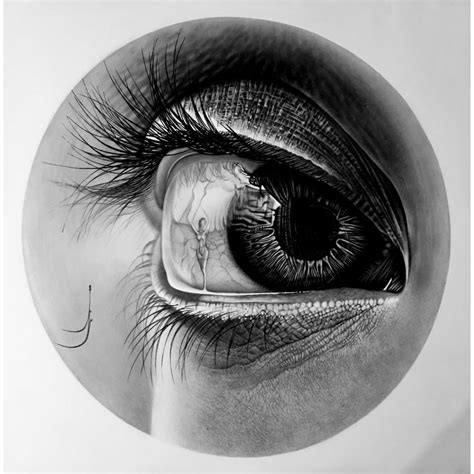 A Hyper Realism Charcoal Drawing Signed By Sanaz