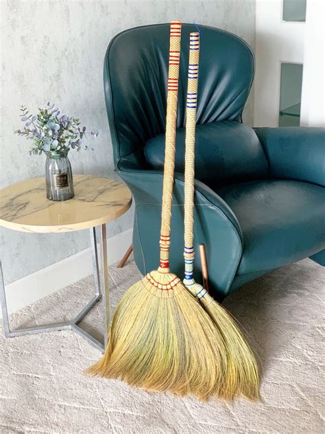 Handmade Natural Grass Broom Authentic Asian Broom With Etsy