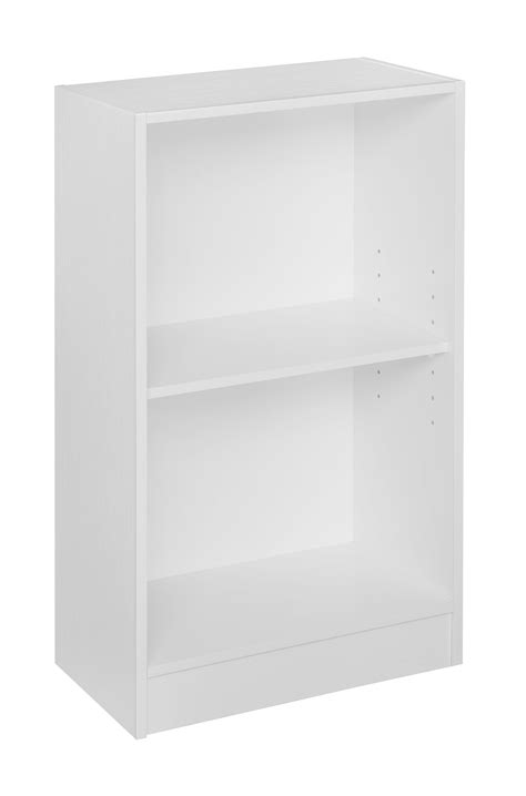 Niche Mod 2 Shelf Bookcase White Wood Grain