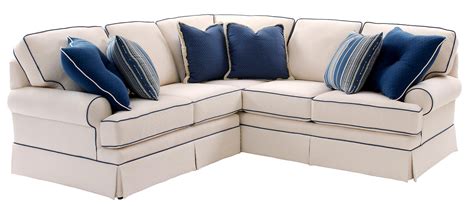 Attach seat frame to the arm with screws. Sectional Sofa with Rolled Arms and Skirt by Smith ...