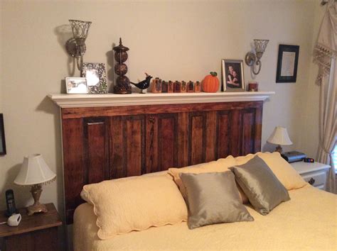 Our Version Of Diy Headboard Made From An Old Door As Seen On Pinterest