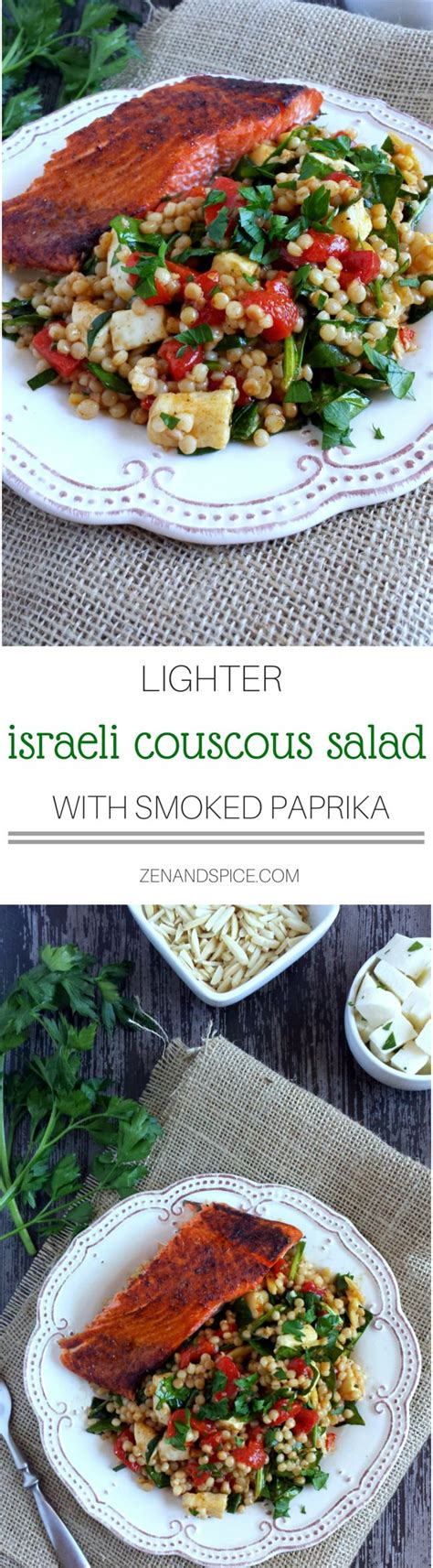 The individual grains are larger than regular and we prefer english cucumbers, also known as hothouse or greenhouse, for this recipe, as the smaller, seedless cukes lend a more intense fresh flavor. Israeli Couscous | Pasta Salad | Smoked Paprika | Salmon ...