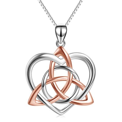 Buy Rose Gold Plated Celtic Love Knot Necklace Jewelry