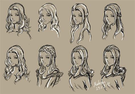 Collection of drawing ideas, how to draw tutorials. Female Hairstyles Drawing at GetDrawings | Free download