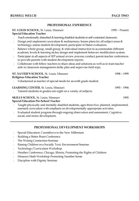 Check spelling or type a new query. Special Ed Teaching Resume Example | Teacher resume template, Teaching resume, Teacher resume