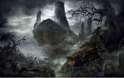 Gothic Dark Souls Landscape Games Castle Iii