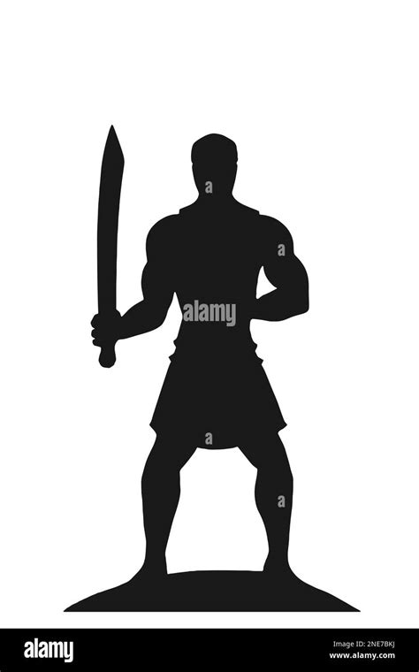 Ancient Roman Soldier Warrior Man Silhouette Stock Vector Image And Art