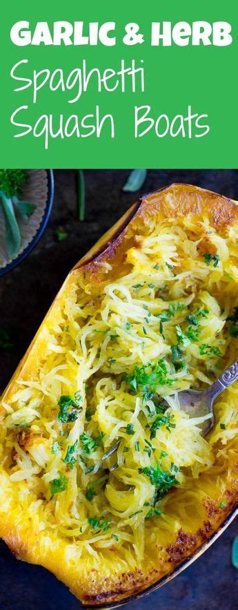 These Garlic And Herb Spaghetti Squash Boats Are So Easy To Make And