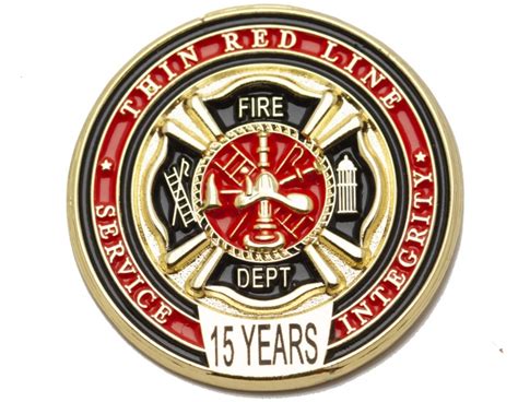 15 Year Thin Red Line Service Pins