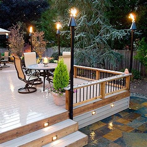 48'' h x 25'' w x 7'' d Gas tiki torches - Google Search | Decks backyard, Patio ...
