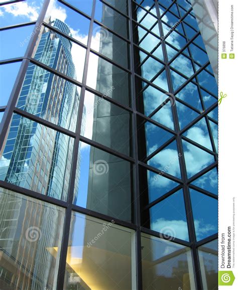 Reflections In Glass Building Stock Photo Image Of