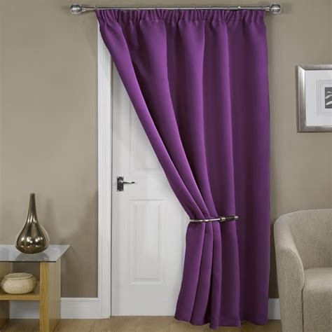 Blackout Thermal Purple Door Curtain Tonys Textiles Tonys Textiles