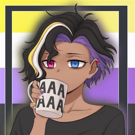 So I Made An Icon For Non Binary People The Drawing Is From An Account Called Paxiti On