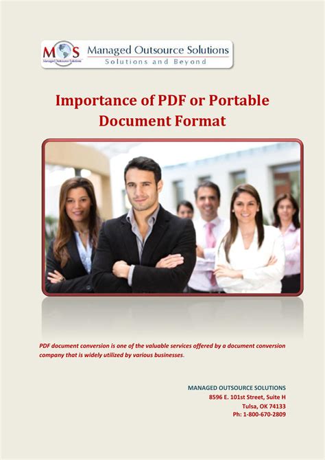 Importance Of Pdf Or Portable Document Format By Managed Outsource