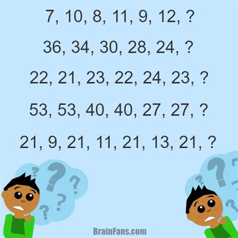 Number Series Puzzle Number And Math Puzzle Brainfans