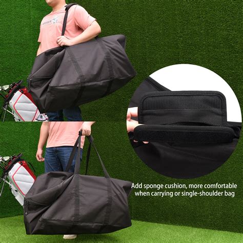 Factory Price 3 Sided Opening Black Golf Trolley Storage Bag