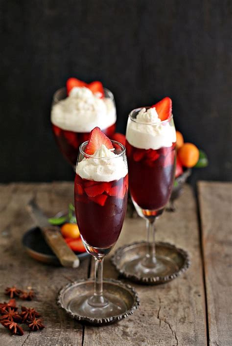Red Wine Strawberry Jelly With Orange Whipped Cream Recipe Wine