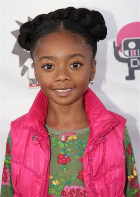 A simple hairdo with minimal upkeep, braids will keep your hair out of your face and make you look good while doing it. Fro Spotting: Adorable Skai Jackson | Girl hairstyles ...
