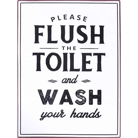 Flush Toilet Sign Kids