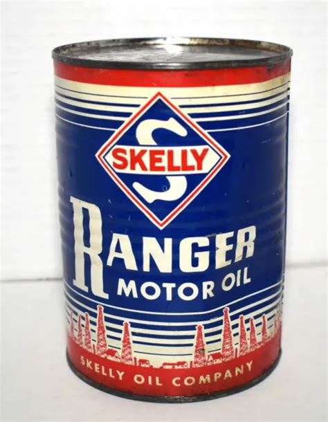 Vintage Skelly Ranger Motor Oil Advertising One Quart Can 9995 Picclick