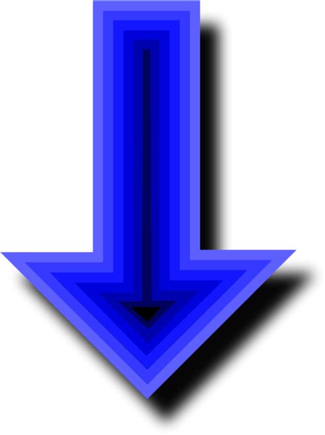 Blue Arrow Pointing Down Clipart Best