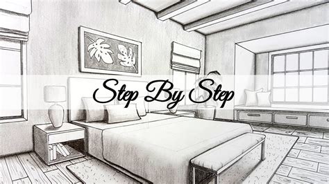 How To Draw A Bedroom In Two Point Perspective Step By