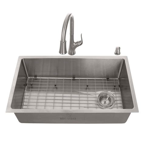 Glacier Bay All In One Tight Radius Stainless Steel 31 In 18 Gauge
