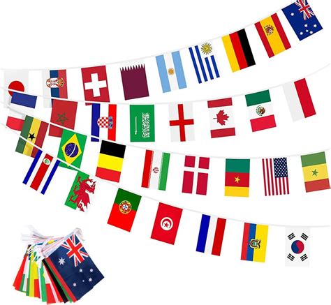 Buy Cvmege 2022 World Cup Flags Qatar Soccer World Cup String Flag