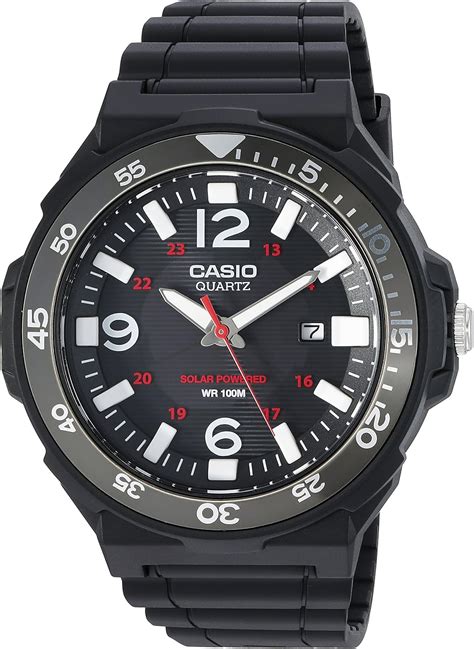 Casio Mens Solar Powered Quartz Resin Automatic Watch Colorblack Model Mrws310h 1bv