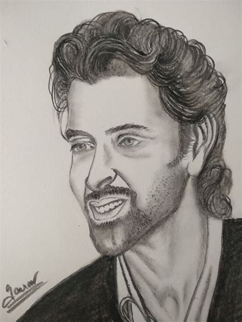 Pencil Sketch of Bollywood heartthrob Hrithik Roshan | Pencil shading ...
