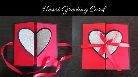 Place the lone folded heart you made earlier on a 5″ x 7″ (127 mm x 177.8 mm) piece of watercolor paper, and trace around it in pencil. Heart Greeting Card DIY | Handmade Card Tutorial | How to ...