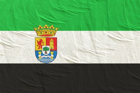3d Rendering Of Extremadura Community Flag Stock Illustration