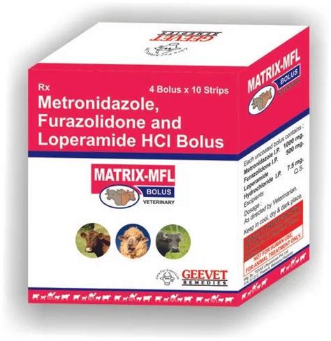 Tablet Metronidazole Furazolidone Loperamide Bolus For Clinical