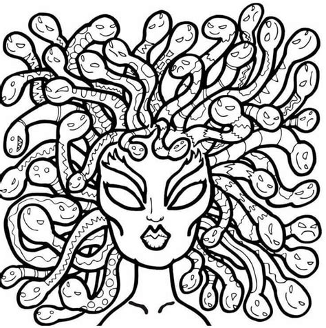 Medusa Con Celular Para Colorear Imprimir E Dibujar Coloringonly