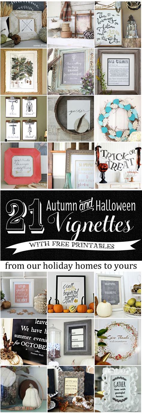 Fall Vignette With A Grateful Heart Printable