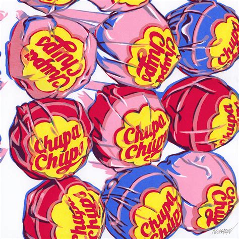 Chupa Chups Painting Kitchen Original Art Lollipop Wall Art Etsy