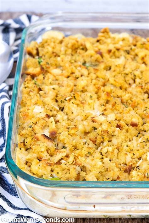 Let the chicken rest for 10 to 15 minutes before you don't have to wait for the holidays to serve a special meal. Chicken Stuffing Casserole | Recipe | Stuffing casserole ...