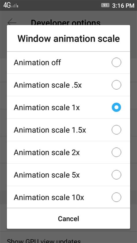 Window Animation Scale