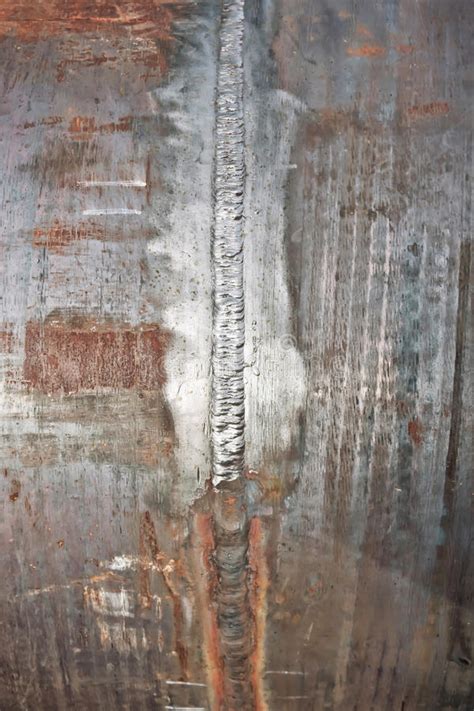 Welded Seam On A Pipe Of Large Diameter Chromemolybdenum Steel Stock
