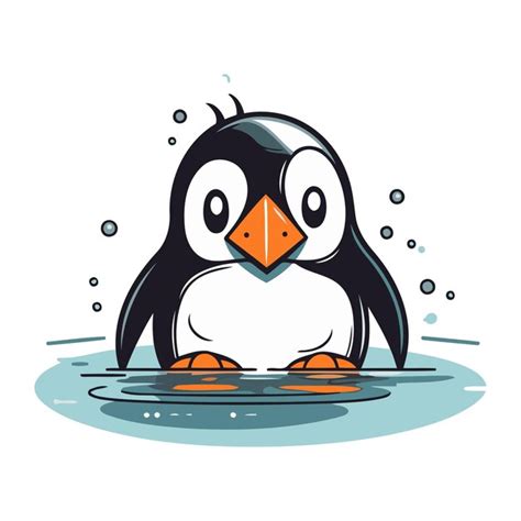 Premium Vector Cute Penguin Vector Illustration Cute Cartoon Penguin