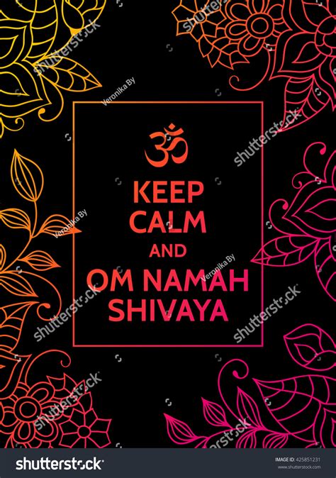 Keep Calm Om Namah Shivaya Om Stock Vector Royalty Free Shutterstock