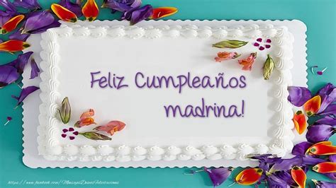 Felicitaciones De Cumpleaños Para Madrina Tarta Feliz Cumpleaños